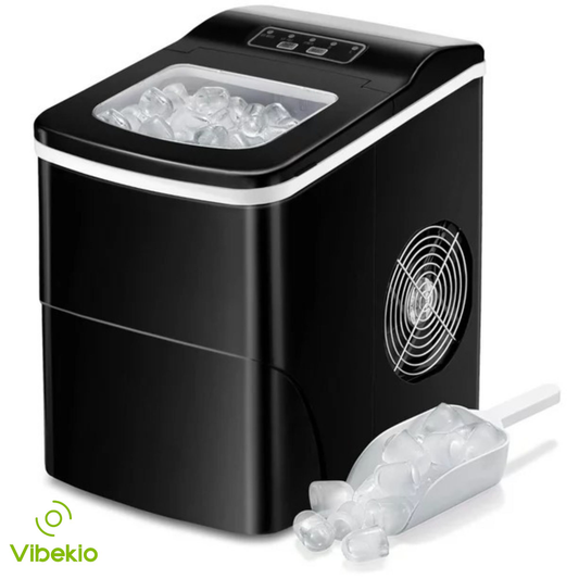 Vibekio Countertop Portable Ice Maker, 9 Bullet Ice Cubes Ready in 8 Mins