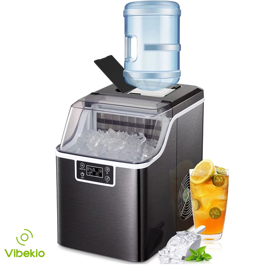 Vibekio Countertop Ice Maker Machine, 44Lbs/24H Self-Cleaning Ice Makers Countertop