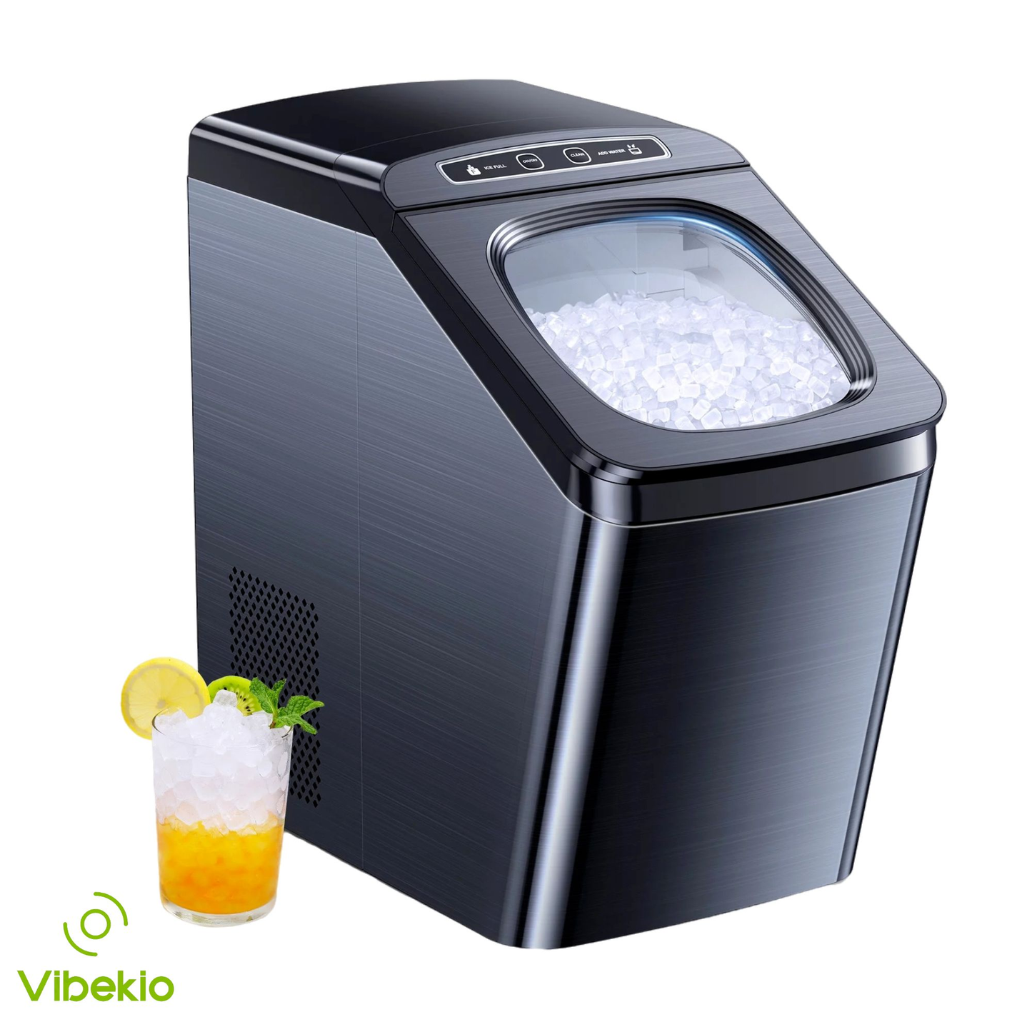 Vibekio Top-of-the-Line Countertop Ice Maker for Chewable Ice